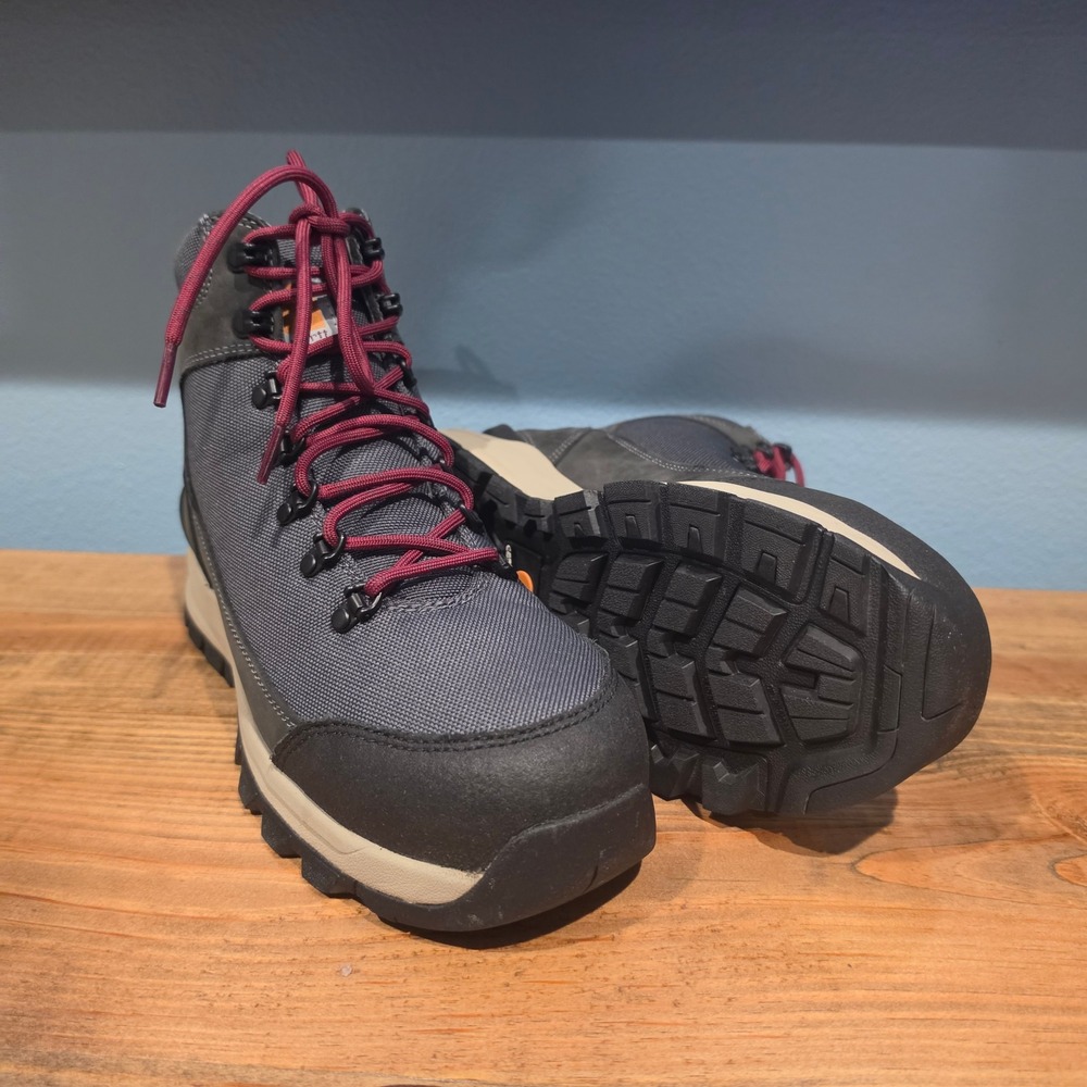 Carhartt Womens Gilmore Work Hiking Boots Grey Waterproof Comp Toe Nubuck 9.5